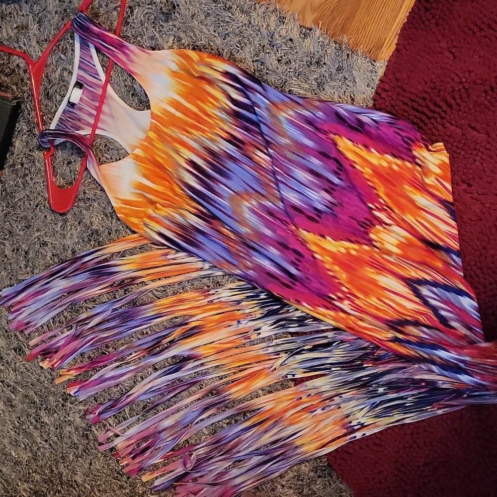 Racerback fringe dress
